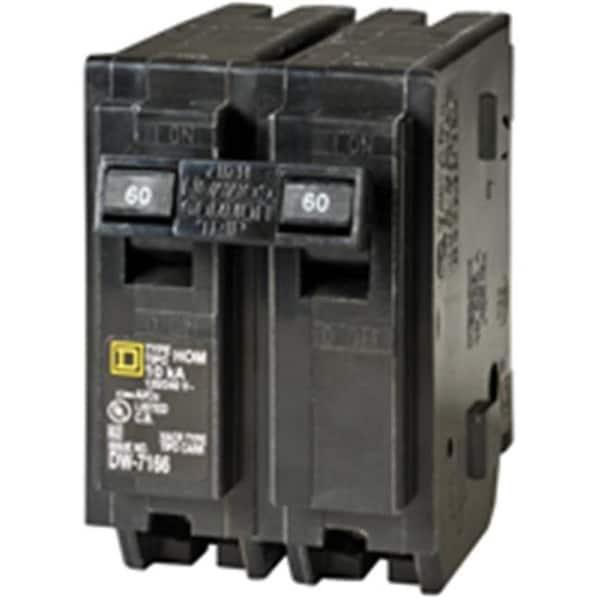 Thermal Magnetic Circuit Breaker, HOM Series, 60A, 2 Pole, 120/240V AC, 10kA